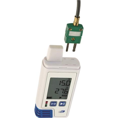 TFA Dostmann data logger per temperatura LOG200 TC, 31.1060.02, memoria per 60.000 record, interfaccia USB, uscita PDF, certificato ISO, bianco con temperatura