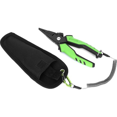 Pince de pêche légère en alliage d'aluminium avec cordon anti-perte et pesée - Accessoire de contrôle pour équipement de pêche (1/5)
