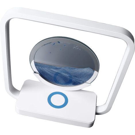 Lampe de chevet décorative bleue, motif sable, rechargeable sans fil, couleur de lumière réglable. (1/5)