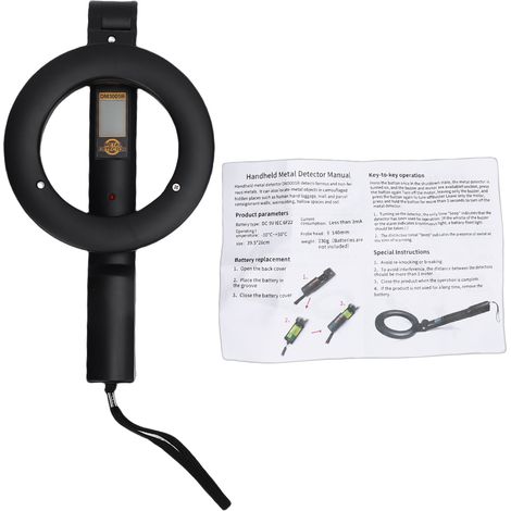 Handheld Metal Detector Foldable High Sensitivity with Quick Alert LED Light 180 Degree Rotating Probe Treasure Finder for Security Check Coin Detection DM3005B Upgraded Version