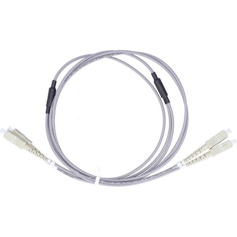 Glasfaser-Patchkabel, armiertes Jumperkabel, Multimode, 2-adriges Glasfaserkabel, SC UPC-SC UPC, grau (5 Meter)