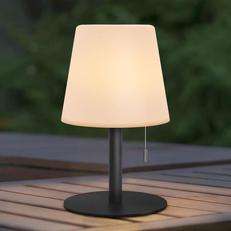 Lampe de table d'extérieur sans lumière chaude, à intensité variable, rechargeable, étanche IP44, idéale pour décorer votre maison, votre jardin ou l