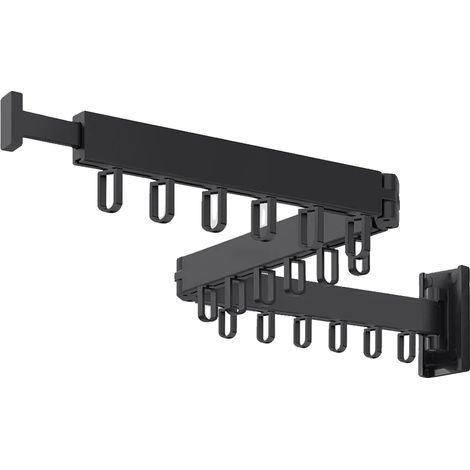 Secador de ropa giratorio y plegable, negro. (1/2)