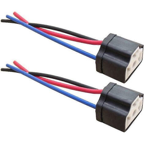 Lot de 2 ampoules H4 9003 à fil céramique pour phares de voiture, douille à 3 trous (1/5)