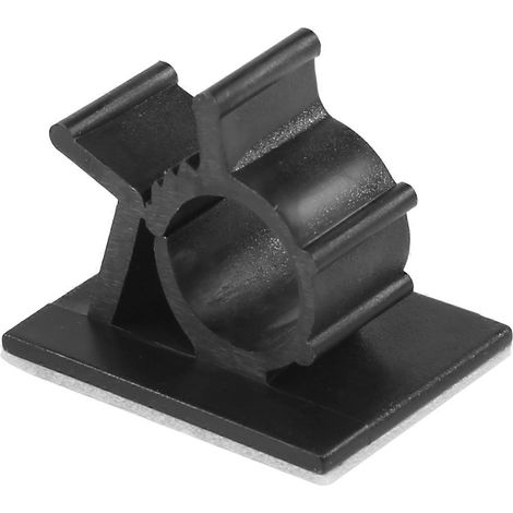 Set di 20 fermacavi autoadesivi regolabili in plastica nera per auto, con organizzatore di cavi - AquaForge (1/5)