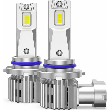 Ampoule LED H7 pour Phare de Voiture, 64 W, 6400 lm, Double Face à 8 LED, Argentée (1/5)