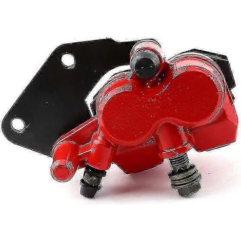 Les étriers de frein sont compatibles avec diverses pompes de frein pour scooters et motos GY6 QMB139 de 50 cc, 125 cc, 150 cc et 250 cc, avec plaquettes de frein (rouges). (1/5)