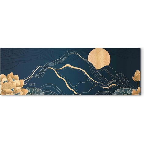 Tableau Panoramique Paysage Lunaire Oriental - 120 x 40 cm (1/3)