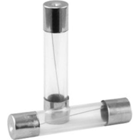Fusibles De Cristal 6.3x32mm 10A Acción Rápida Latón Níquel Pack 100 Uds