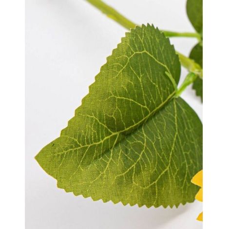 Fleurs artificielles tournesols - - Lot de 6 - Jaune - 50 cm de long - Tête 12 cm - Tige flexible (1/4)