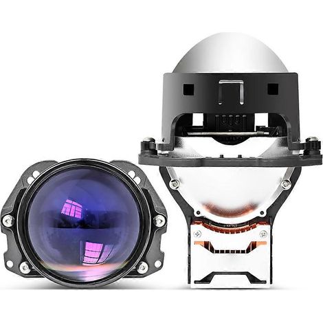 Kit de phares à double projecteur LED à prisme TIR 3 pouces (2 pièces) 130 W 6000 K, compatible avec tous les véhicules (LHD-JBMEDIA) (1/4)