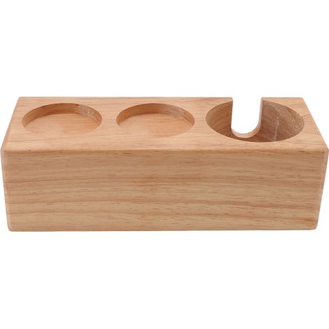 Kaffeetassenhalter aus Holz mit 3 Fächern, rutschfest, für Café, Zuhause, Restaurant, Holzfarbe (1/5)