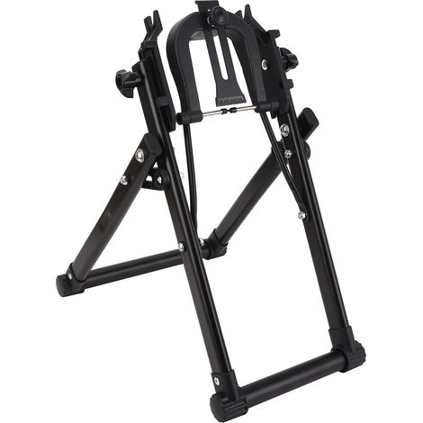 Support Réglage Jante Vélo, Pliable, Noir, 360x280x480mm, Acier, Outil Réparation Roue, Vélo Route VTT (1/5)