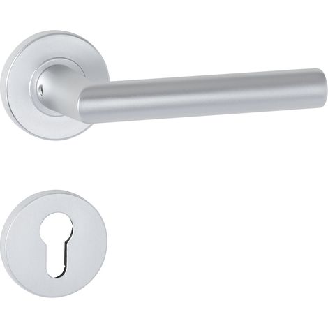 HERMAT Wechselgarnitur mit Rosetten BASIC 02 1902/2073.MI/3127, Aluminium