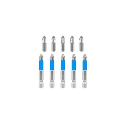 Magnetisches Schraubendreher-Bit-Set, 1/4"-Sechskantschaft, Kreuzschlitz-Bit, Kreuzschlitz-Schraubendreher, 5-teilig PH2 x 90 mm - Crezuo