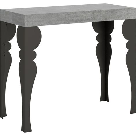 Consolle Allungabile 90-196x40x77 cm in Nobilitato Grigio (1/4)