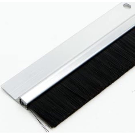 Trintion Aluminium Draught Excluder Strip - 100cm Door Bottom Sweep Dust Seal for Draft Blocker