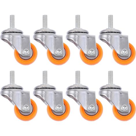 roulettes pivotantes industrielles en nylon silencieuses et (1/5)