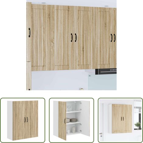 vidaXL Küchenwandschrank - Küchenschrank Sonoma-Eiche 80 x 31 x 100 cm Holzwerkstoff (1/5)