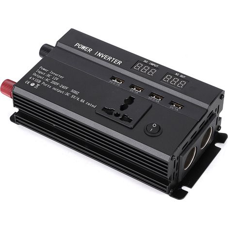 Convertisseur 12V vers 220V 3000W pour Voiture, Onduleur avec Écran LCD, Ports USB et Prise Allume-Cigare (1/4)