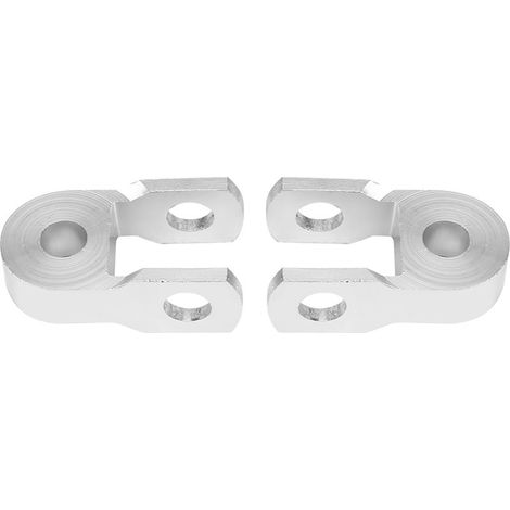 2PCS Moto-amortisseur Arrière Universel Rison, Extension de Hauteur avec Vis, Alliage en Aluminium argenté, Amélioration de l'amortissement, Augmentation de la Hauteur de 3 Cm (1/5)