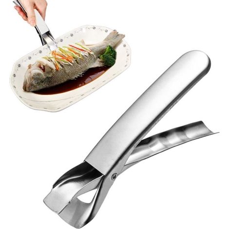 Pince anti-brûlure - Support de bol multifonction pour cuisine - En acier inoxydable - Pince anti-brûlure - Antidérapante - Ustensile de cuisine pour grille-pain - Argenté (1/4)
