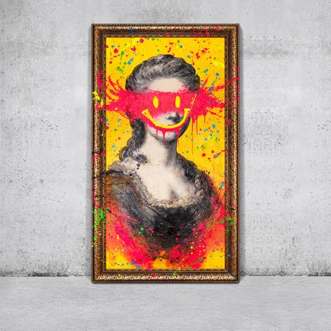 Gemälde Madame Rahmen Gold 160x80 cm (1/5)