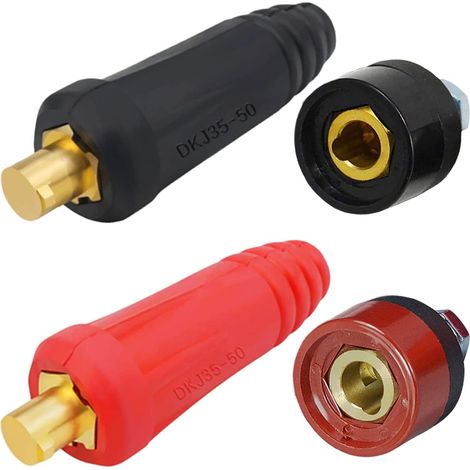 connecteur de panneau de câble de soudage pour TIG Ensemble de fiches et de douilles Raccord rapide Style Dinse DKJ35-50 DKZ35-50 315 A mâle-femelle pour accessoires de machine à souder (1/5)