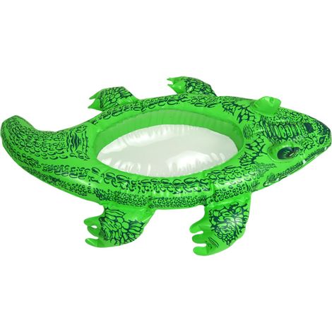 Radeau gonflable - Flotties de piscine Flotte hamac Flotiers pour les tout-petits Forme de crocodile amusante tapis flottant Tanning Raft 62x40x11cm Float de plein air pour la fête, le lac, le (1/5)