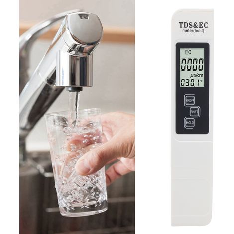 3-in-1 TDS-Stift A1, Wasserqualitätstester, TDS-Detektor, EC-Leitfähigkeits-TDS-Stift (Weiß) (1/5)