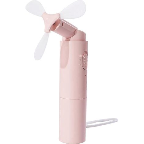 Handventilator, wiederaufladbar, 3000 mAh, USB-Akku, pink
