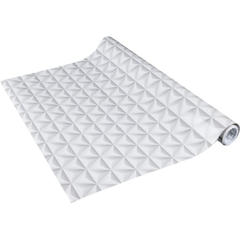 Papier adhésif Triangles Retro Gris 45 cm x 2 m Épaisseur 95μ Film autocollant pour meuble et cuisine film décoratif papier peint PVC sans phtalates Fabriqué en UE (1/5)
