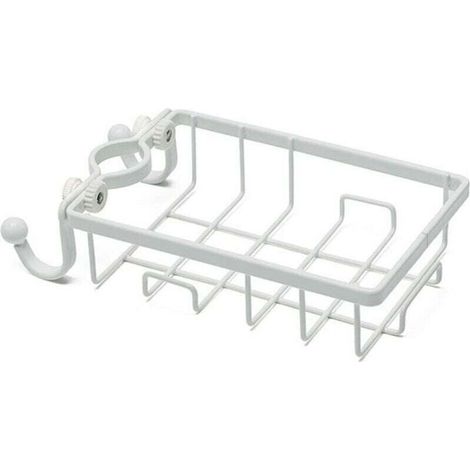 YMYNY Porte-éponge pour évier de cuisine, support pour évier de cuisine, porte-brosse à éponge en acier inoxydable (1/2)