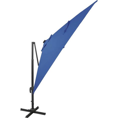 Maison Exclusive - Ampelschirm mit LED-Beleuchtung 300 cm Azurbla