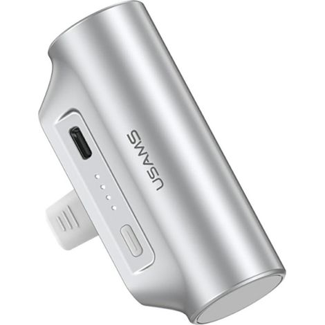 Powerbank USAMS PB79 Mini Tail Plug Portátil 3000mAh USB-C plateado (1/5)