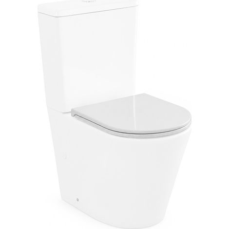 Copriwater soft close slim in termoindurente bianco lucido a sgancio rapido Klan (1/5)