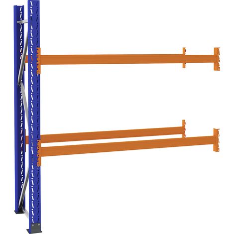 eurokraft pro, Rayonnage à palettes en acier, bleu/orange, h x