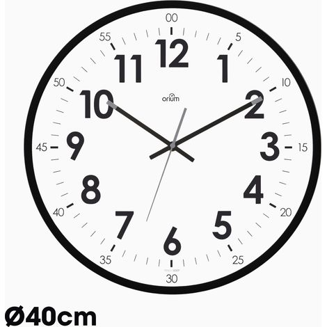 Horloge quartz silencieuse Oris Ø40cm - Noir - Orium (1/5)