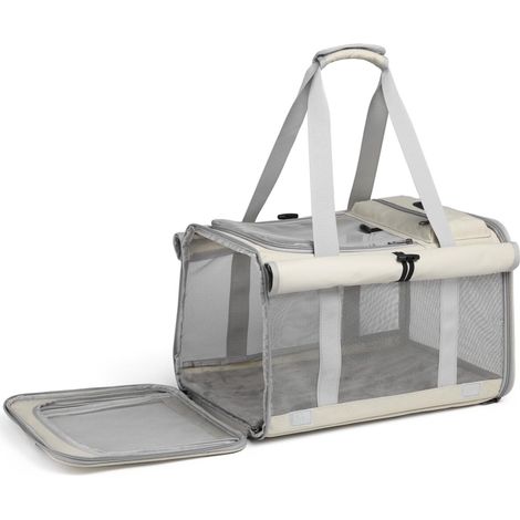 Sac de transport pour animaux de compagnie pliable et respirant pour chat et chien, sac de voyage portable avec maille pour voiture ou avion