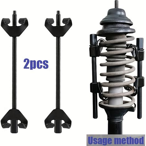Kit d'outils de compression de ressort hélicoïdal robuste - un outil pour retirer et installer les amortisseurs de suspension automobile (1/5)