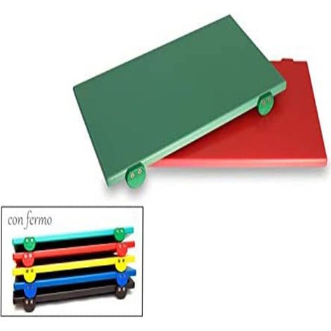 Tagliere in polietilene con fermi professionale euroceppi bianco o colorato cm40x30xh2 ad alta densita per contatto con alimenti - Colori: giallo (1/5)