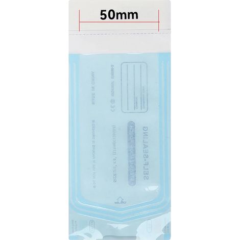 Bolsas de esterilización autoadhesivas, 200 unidades, 70 mm x 260 mm (1/2)