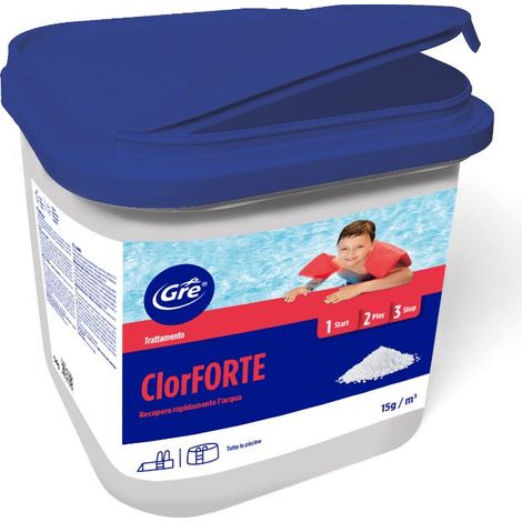 Cloro forte granulare Gre 3kg (1/2)