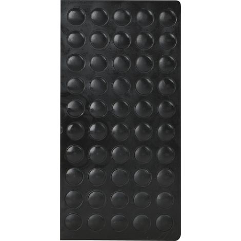 TDK Anschlagdämpfer schwarz ø 8x1mm - Anschlagpuffer selbstklebend zum Schutz von Möbel und Türen, Kunststoff - 1 Karte mit 50 Stück