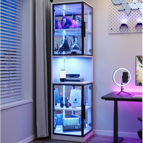 Mobile vetrina LED con ante in vetro 205 cm OKMYHOME (1/5)