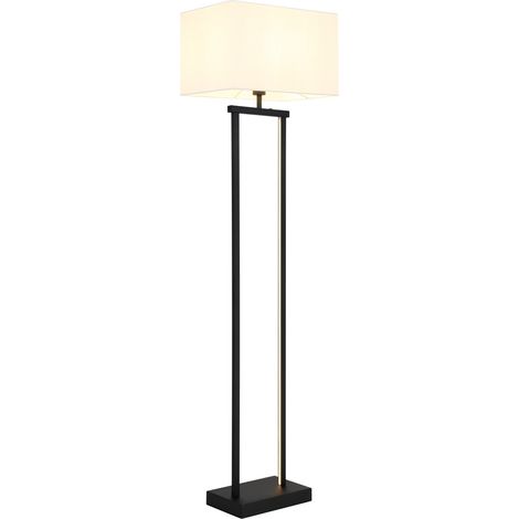 LED Stehleuchte Stehlampe Wohnzimmerlampe Touchdimmer Schwarz Metall H 153 cm (1/5)