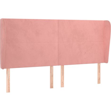 Maison Exclusive - Testiera ad Orecchio Rosa 183x23x118/128 cm in Velluto
