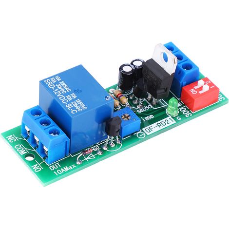 RD21N 5V/12V/24V DC 10A 12V Zeitverzögerungsrelaismodul für Lüfter (1/5)