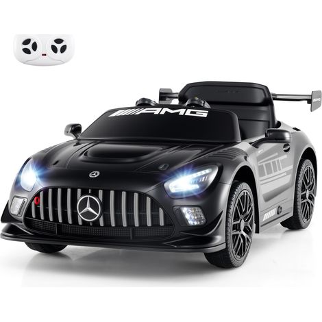 Voiture Enfants sous Licence Mercedes-AMG GT3 avec Télécommande, 3 Vitesses, Lumières LED, Musique, sans Fil, Roues de Transport Noir (1/5)