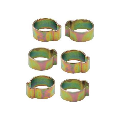 Mecafer - Jeu de 6 colliers à oreilles pour tuyau 6x11